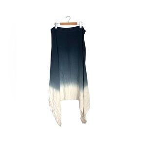 Anthropologie La Vi Skirt Womens Large Ombre Midi Long Sides Stretch Loose